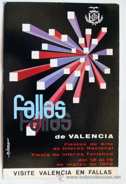 Postales: Postal de Fallas de Valencia 1972 - Foto 1