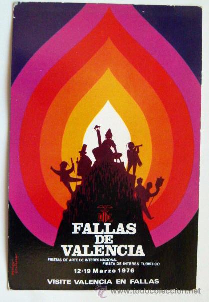 Postales: Postal de Fallas de Valencia 1976 - Foto 1