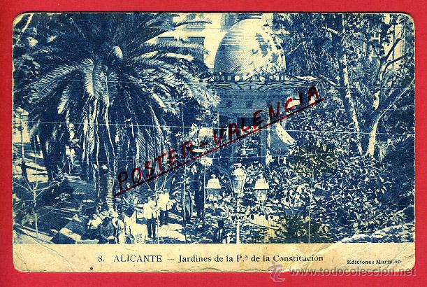 Postais: POSTAL ALICANTE, JARDINES DE LA P&ordf; DE LA CONSTITUCION, P98612