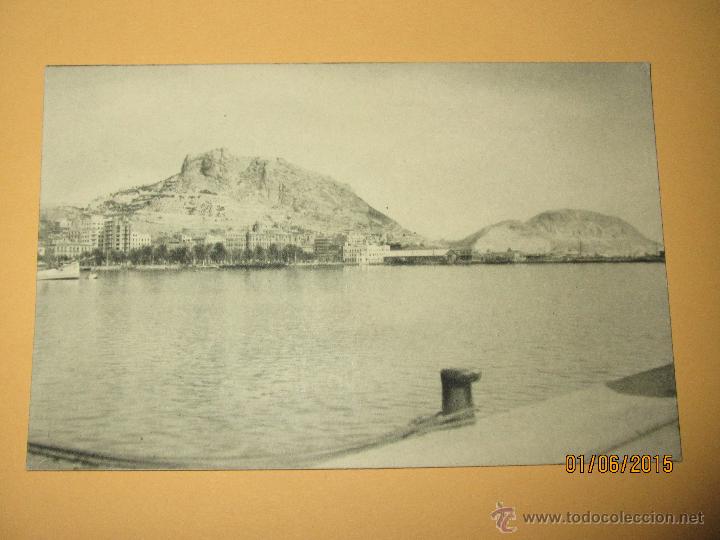 Postkarten: POSTAL ALICANTE Detalle del Puerto , F.MESAS a&ntilde;os 1930s. Publicidad del HOTEL DEL ALAMO