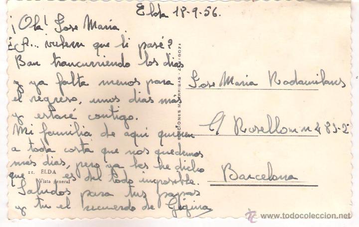 Postales: POSTAL DE ELDA,VISTA GENERAL. - Foto 2