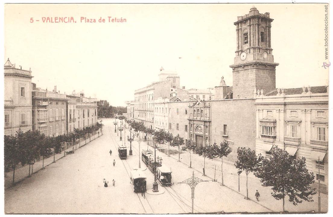 Postales: Valencia Plaza de Tetu&aacute;n
