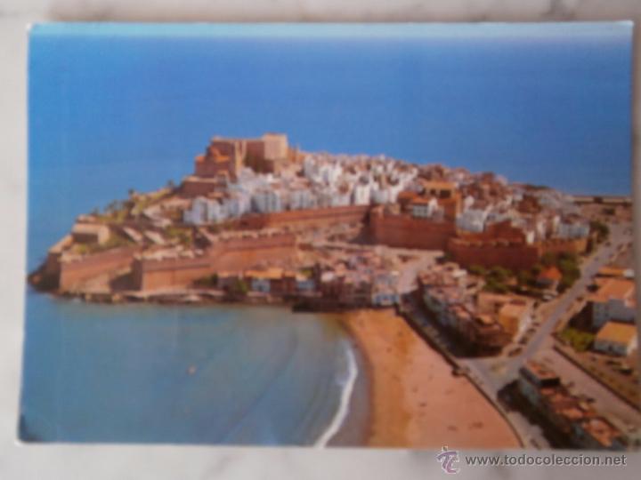 Postkarten: POSTAL  ANTIGUA  DE  PE&Ntilde;ISCOLA (CASTELLON ) -  VISTA AEREA  -  ESCRITA  SIN CIRCULAR