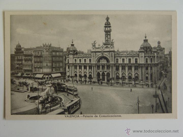 Postales: POSTAL DE VALENCIA PALACIO DE COMUNICACIONES - Foto 1