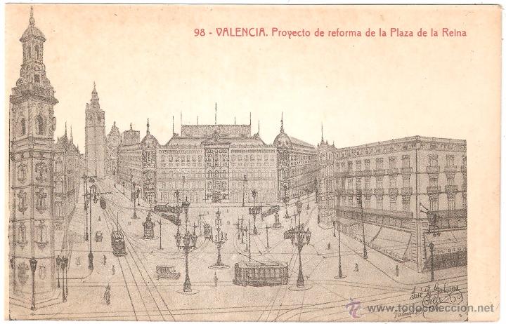 Valencia Proyecto De Reforma De La Plaza De La Buy Old Postcards