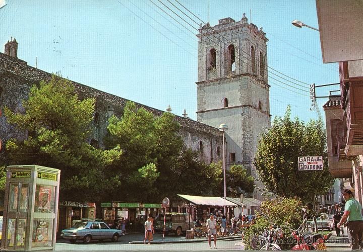 Postkarten: VINAROZ-TORRE CAMPANARIO Y CABINA TELEF&Oacute;NICA. A&Ntilde;OS 70-RARA