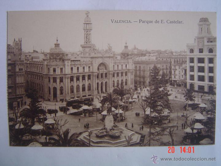 Postales: POSTAL DE VALENCIA. PARQUE DE E. CASTELAR - Foto 1