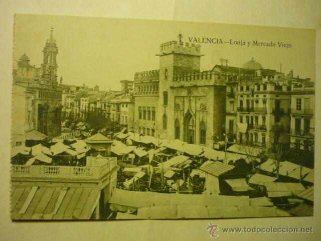 Postales: postal valencia mercado viejo y lonja - Foto 1