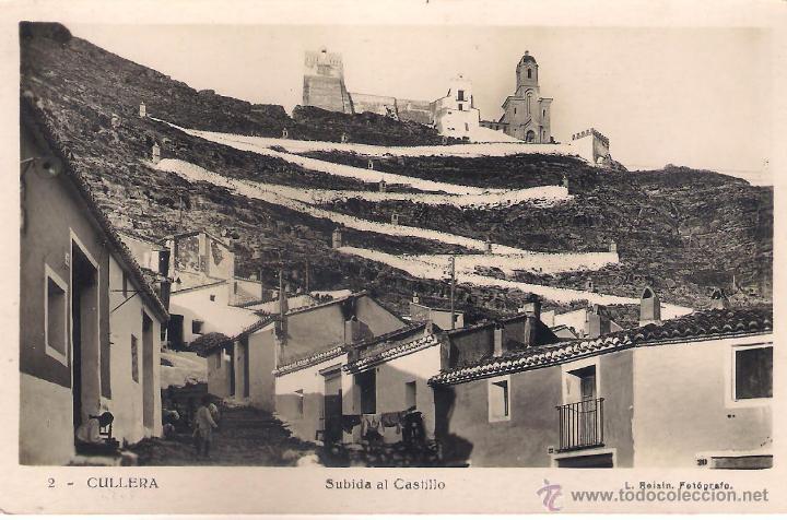Postales: POSTAL DE CULLERA - SUBIDA AL CASTILLO - - Foto 1