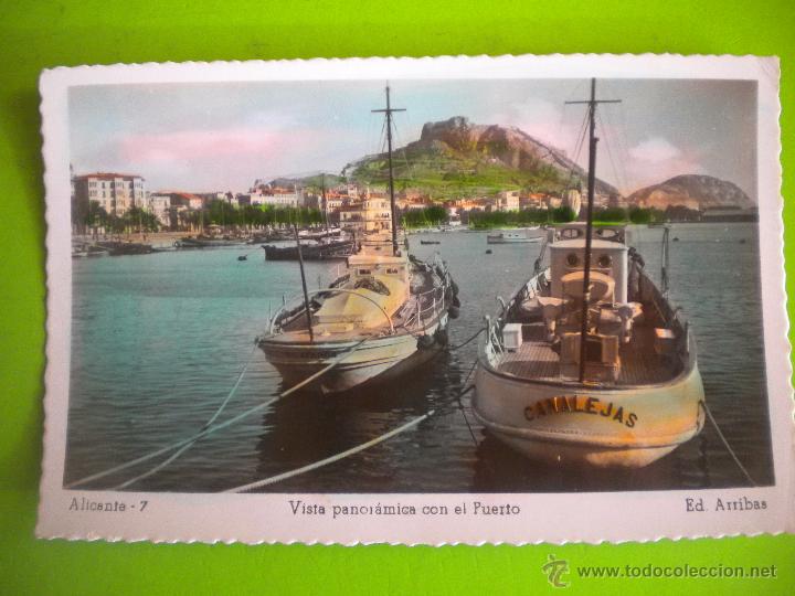 Postcards: POSTAL DE ALICANTE, VISTA PANORAMICA CON EL PUERTO.ED.ARRIBAS