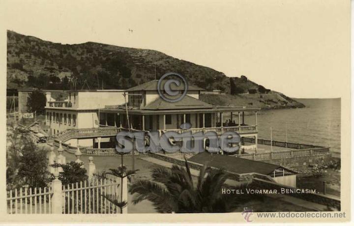Postales: MAGNIFICA POSTAL ORIGINAL PLAYAS Y HOTEL VORAMAR VILLAS DE  BENICASIM CASTELLON
