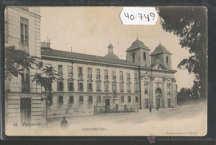 Postcards: VALENCIA - 18 - GOBIERNO CIVIL - FOTOTIPIA LAURENT -  REVERSO SIN DIVIDIR - (40749)