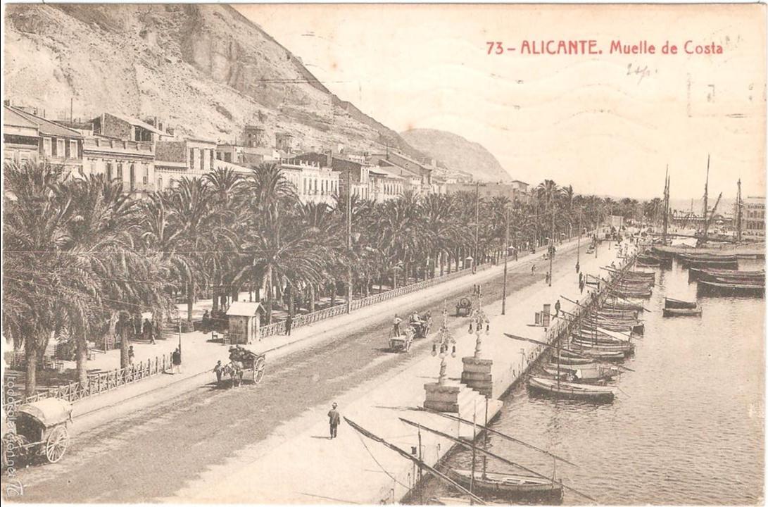 Postales: ALICANTE MUELLE DE COSTA 1922
