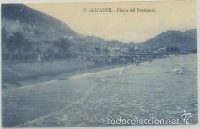 Postcards: POSTAL ANTIGUA DE ALICANTE. PLAYA DEL POSTIGUEL N&ordm; 17   P-VA-850