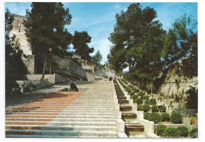 Cartoline: JATIVA .- EL CASTILLO , ESCALERA REAL .- EDICIONES ARRIBAS N&ordm; 25