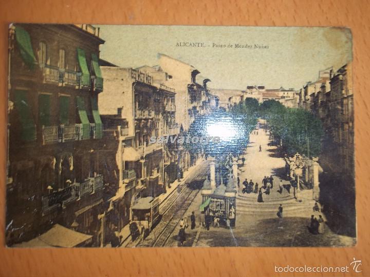 Postcards: POSTAL ALICANTE. PASEO DE MENDEZ N&Uacute;NEZ.ARCA DE NOE. ORIGINAL DE &Eacute;POCA.RARA COLOREADA.