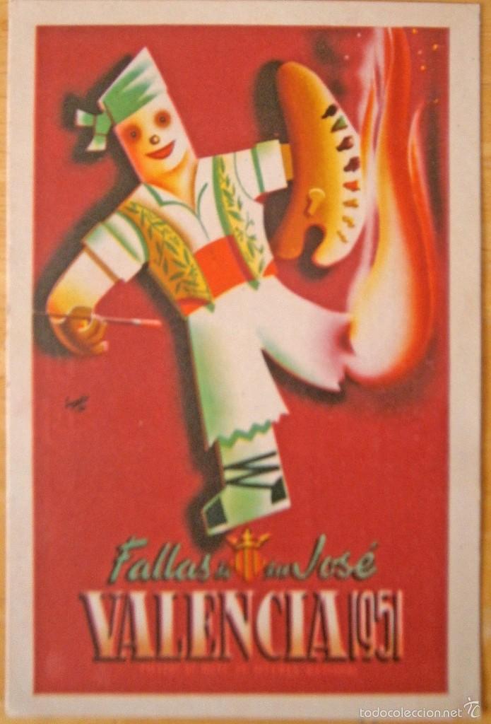 Postales: FALLAS DE VALENCIA 1951 POSTAL DE TRAFICO URE GSL DIPLOMA DE FALLAS VALENCIA - RADIO AFICIONADOS