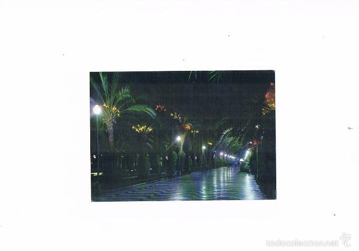 Cartes Postales: POSTAL ANTIGUA ALICANTE SIN CIRCULAR EXPLANADA DE ESPA&Ntilde;A ASPECTO NOCTURNO