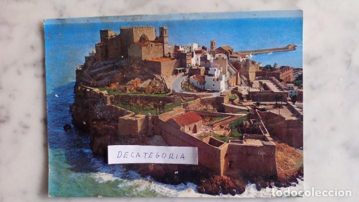 Postales: bonita postal de pe&ntilde;iscola (castellon) costa de azahar mide 21x 15 c.m.