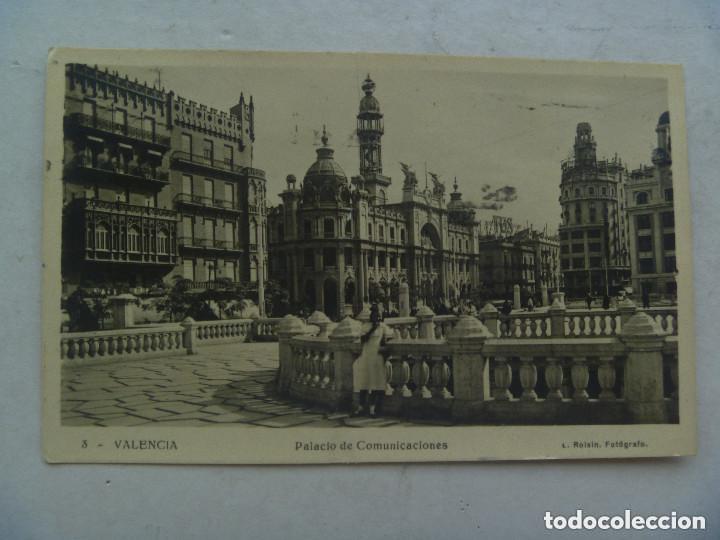 Cartes Postales: POSTAL DE VALENCIA : PALACIO DE COMUNICACIONES . CIRCULADA EN 1941 CON SELLO FRANCO