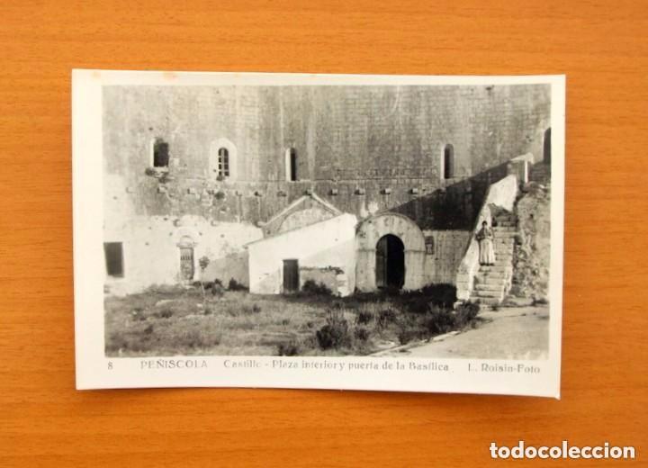 Postcards: Pe&ntilde;iscola - N&ordm; 8 Castillo, Plaza interior y puerta de la Bas&iacute;lica - Postal sin circular, foto Roisin