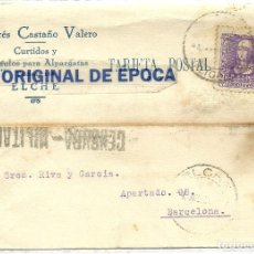 Postales: (PS-51733)POSTAL COMERCIAL CURTIDOS Y ARTICULOS PARA ALPARGATAS ANDRES CASTAÑO VALERO(ELCHE). Lote 83587524