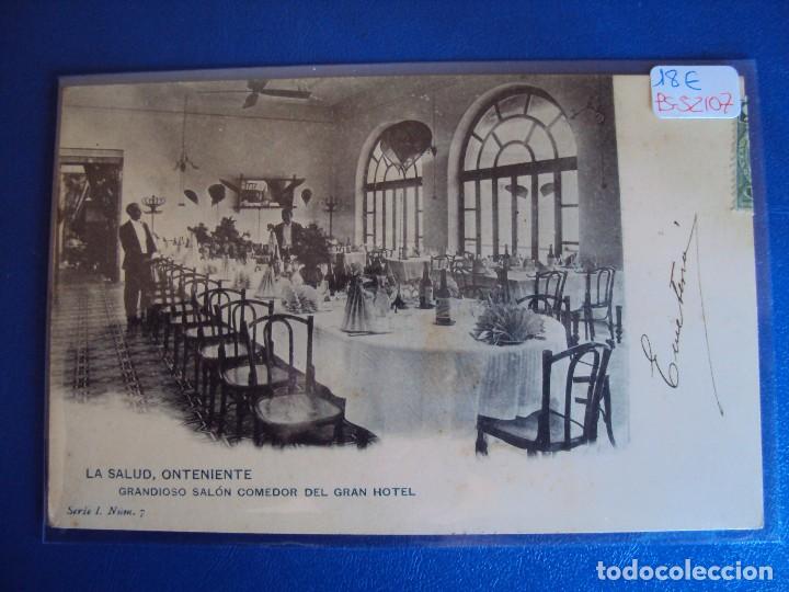 Postales: (PS-52107)POSTAL DE LA SALUD,ONTENIENTE-GRANDIOSO SALON COMEDOR DEL GRAN HOTEL.ARCHIVO CELESTINO MUG