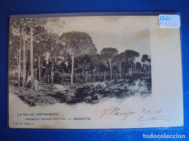 Postales: (PS-52112)POSTAL DE LA SALUD,ONTENIENTE-HERMOSA PINADA PROXIMA AL MANANTIAL.ARCHIVO CELESTINO MUGA