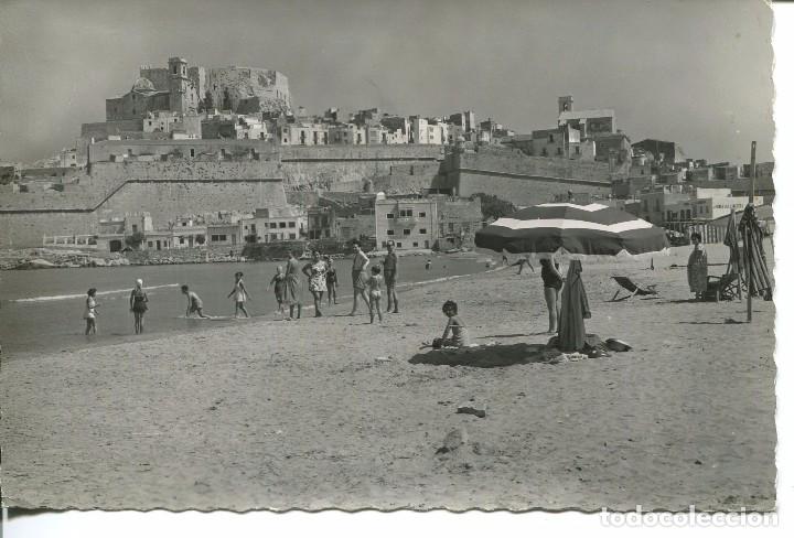 Postais: PE&Ntilde;ISCOLA-VISTA PARCIAL Y PLAYA- A&Ntilde;O 1960-- GARCIA