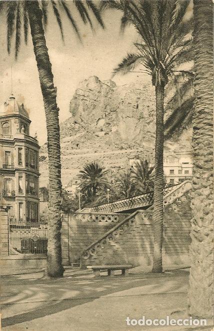 Postcards: POSTAL ALICANTE DETALLE DEL Benacantil , PUBLICIDAD IMPRESA HOTEL DEL ALAMO , s