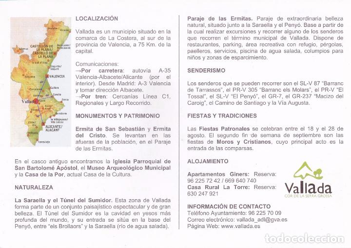 Postales: POSTAL VALLADA. VALENCIA - Foto 2