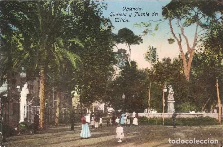 Postales: VALENCIA GLORIETA FUENTE DEL TRITON