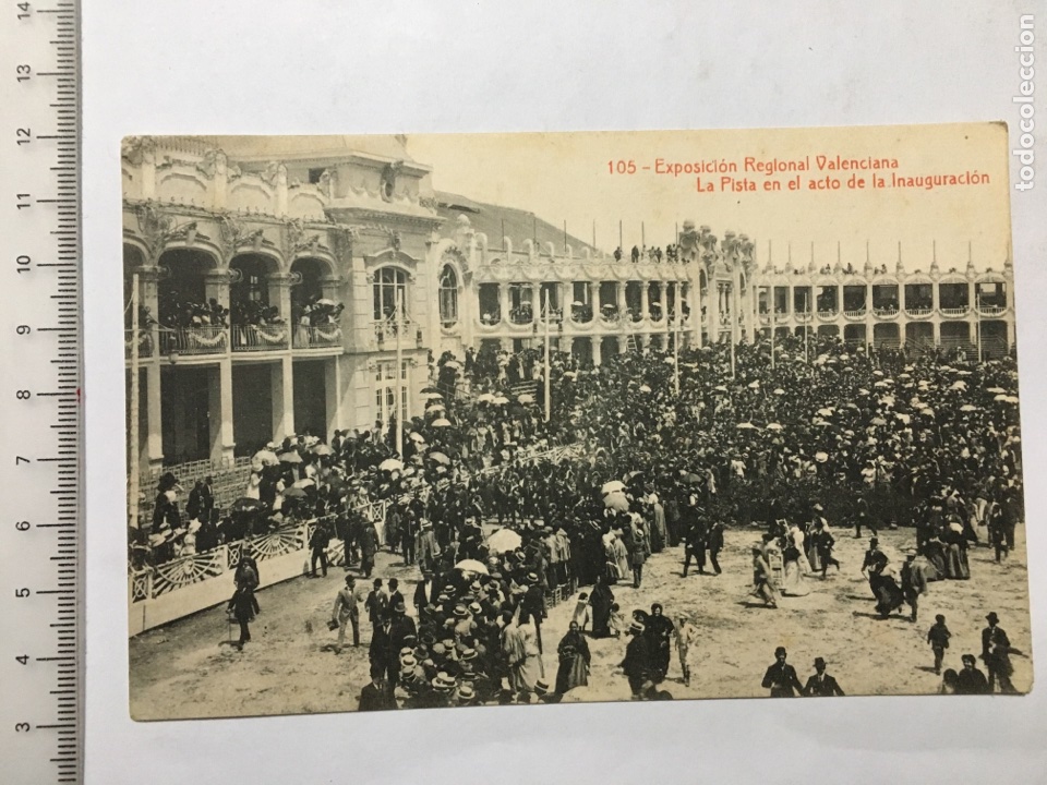 Postales: POSTAL. 105. EXPOSICI&Oacute;N. REG. VALENCIANA. 195. La pista en el momento de la inauguraci&oacute;n. A&Ntilde;O 1910?