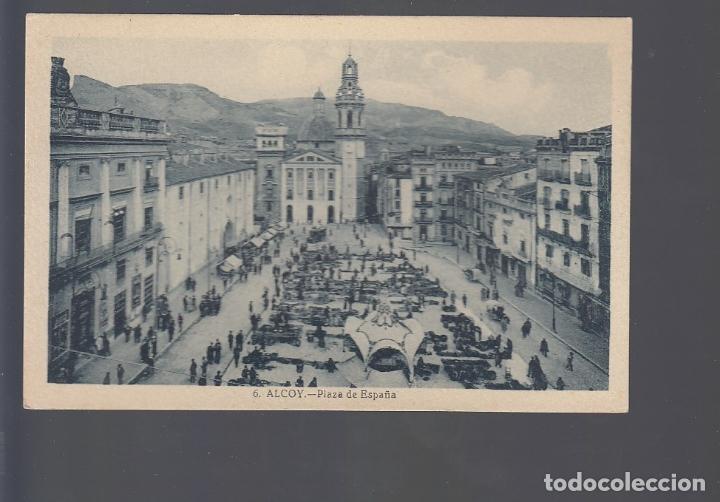 Postkarten: ALCOY (ALICANTE).- PLAZA DE ESPA&Ntilde;A
