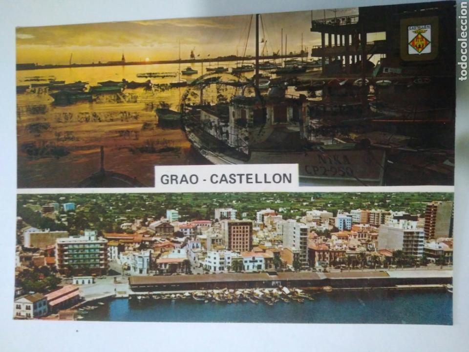 Postales: Postal recuerdos grao-castellon,circulada con sello a&ntilde;o 80
