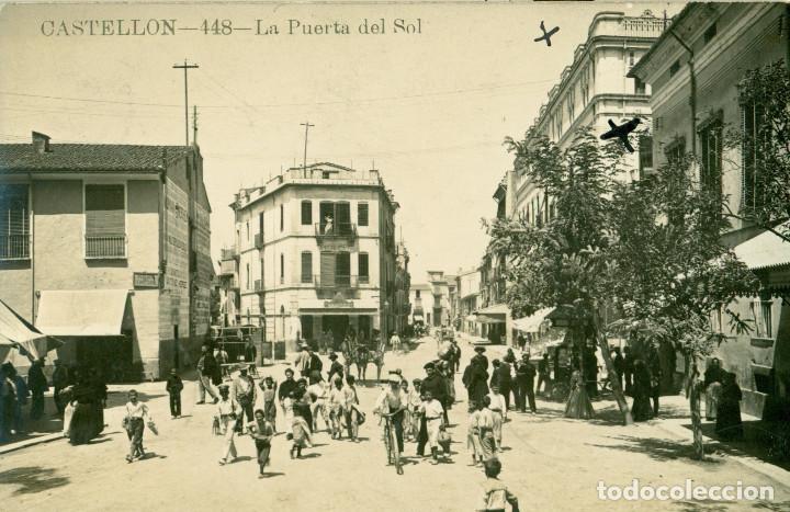 Postkarten: CASTELLON. LA PUERTA DEL SOL. ANDR&Eacute;S FABERT. CIRCULADA EN 1909.FOTOGR&Aacute;FICA.