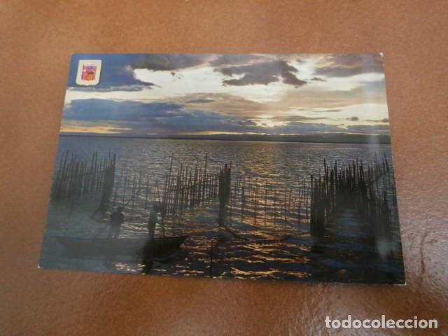 Postkarten: Postal valencia, la albufera puesta de sol