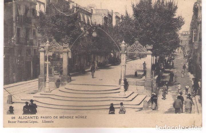Postais: POSTAL DE ALICANTE - PASEO DE M&Eacute;NDEZ N&Uacute;&Ntilde;EZ .
