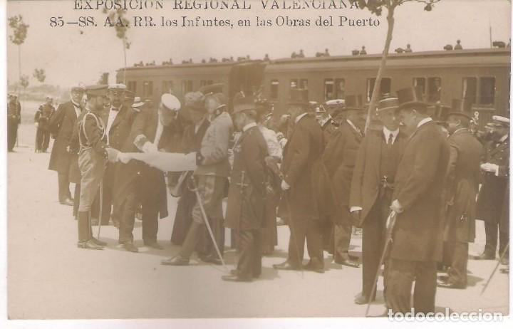 Postkarten: POSTAL EXPOSICI&Oacute;N REGIONAL  VALENCIANA - SS.AA.RR. LOS INFANTES ,EN LAS OBRAS DEL PUERTO .