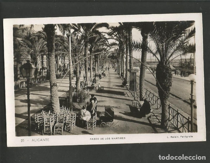 Postkarten: ALICANTE-PASEO DE LOS MARTIRES-25-FOTOGRAFICA ROISIN-POSTAL ANTIGUA-(59.729)