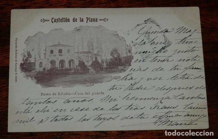 Postcards: POSTAL DE CASTELLON DE LA PLANA, PASEO DE RIBALTA, CASA DEL GUARDA, TIPOGRAFIA MODERNA DE SANTIAGO S