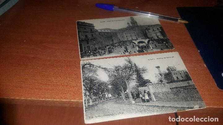 Postales: Alcoy, plaza de la constitucion y avenida de canalejas, 14 x 9 cm.