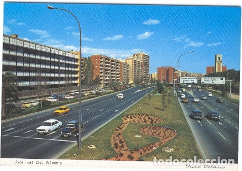 Postales: Valencia.- Avenida del Cid - Foto 1