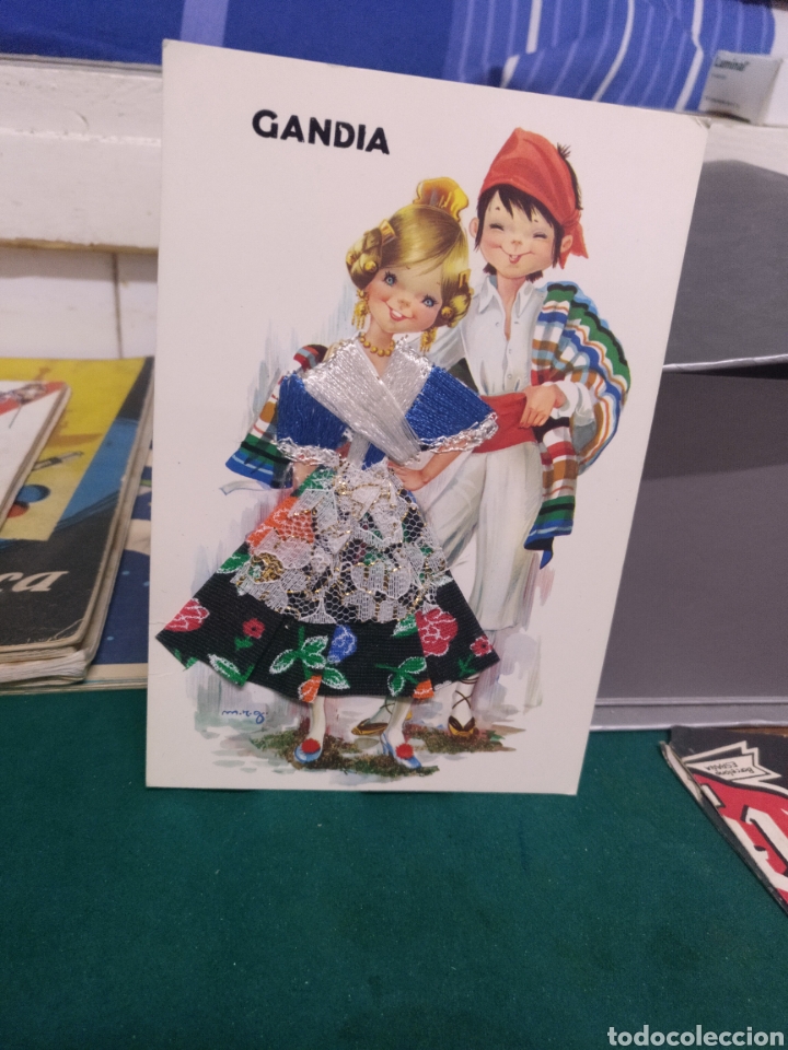 Postales: Gand&iacute;a, postal en relieve - Foto 1