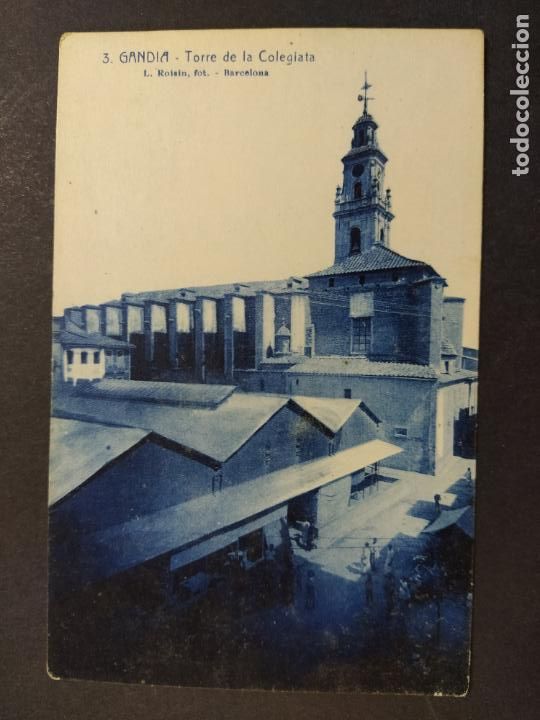 Postcards: GANDIA-TORRE DE LA COLEGIATA-3-ROISIN-POSTAL ANTIGUA-(64.587)