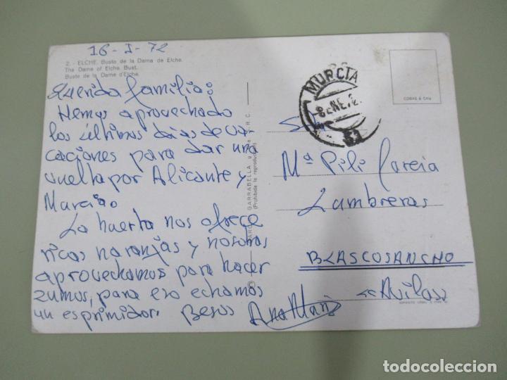 Postales: Elche - Busto de la Dama de Elche - Escrita - Foto 2