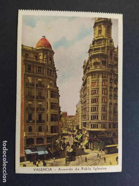 Postcards: VALENCIA-AVENIDA DE PABLO IGLESIAS-TRANVIA-JDP-POSTAL ANTIGUA-(65.351)