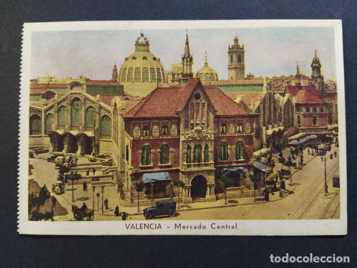 Postais: VALENCIA-MERCADO CENTRAL-COCHE-JDP-POSTAL ANTIGUA-(65.353)