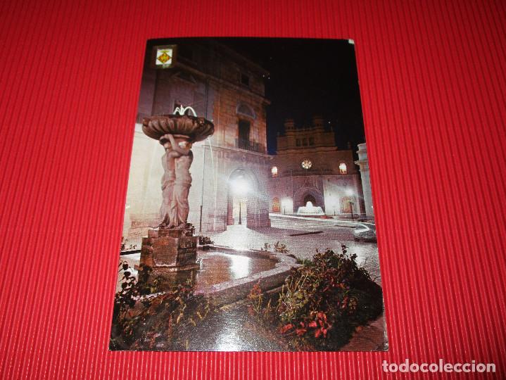Postais: CASTELLON DE LA PLANA - PLAZA MAYOR FUENTES ILUMINADAS - N&ordm; 5 - ESCRITA Y CIRCULADA - COMAS ALDEA