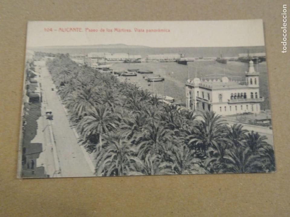 Postales: 104 Alicante. Paseo de los M&aacute;rtires. Vista panor&aacute;mica. Thomas1713. Bazar Roma. Sin circular.